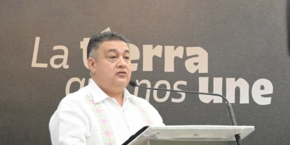 El titular de la SSPC de Morelos, Miguel Ángel Urrutia, en conferencia de prensa, ayer.
