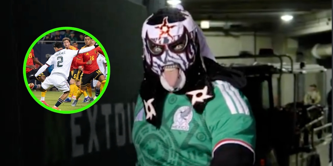 Penta Zero Miedo tuvo una aparición especial en el México vs Bélgica.