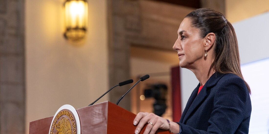 Claudia Sheinbaum en Palacio Nacional.