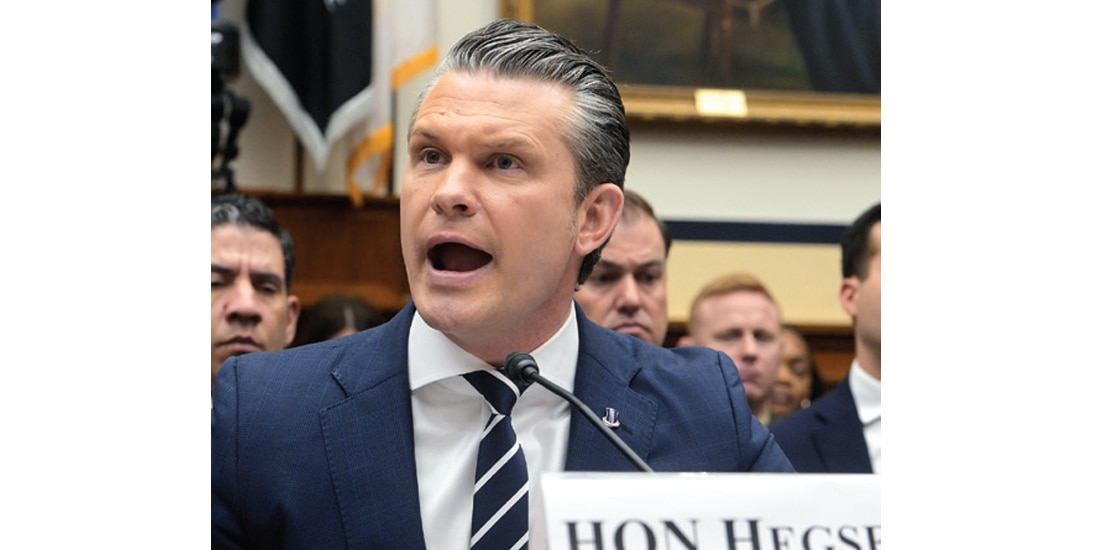 PETE HEGSETH, secretario de Guerra de EU, ayer, en su comparecencia