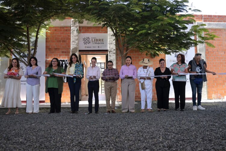 La presidenta Claudia Sheinbaum durante la inauguración del Centro LIBRE para las Mujeres en Silao, Guanajuato.