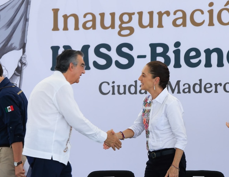 Claudia Sheinbaum Pardo realiza recorrido por Tamaulipas para supervisar obras de agua, vivienda y infraestructura de salud.