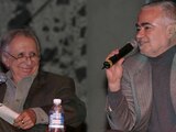 Vicente Leñero e Ignacio Solares, aproximadamente en 2004.