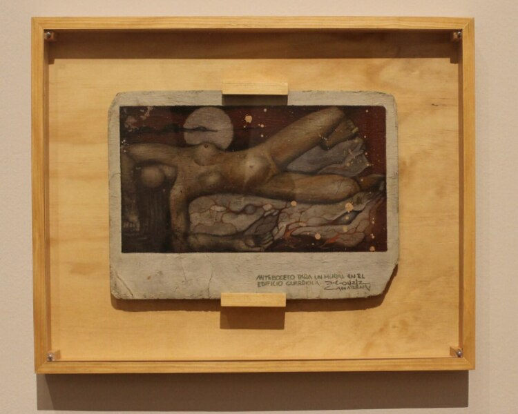 Boceto de Díptico de la vida. Se muestra en el Palacio de Mármol.