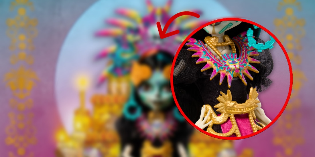 Monster High inspirada en Quetzalcóatl y el Día de Muertos