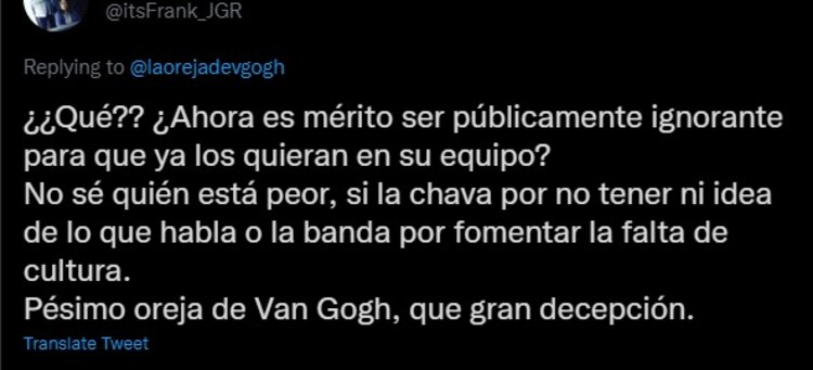 La Oreja de Van Gogh también se llevó críticas por apoyar a la joven
