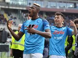 Victor Osimhen celebra una sus anotaciones en la Serie A.