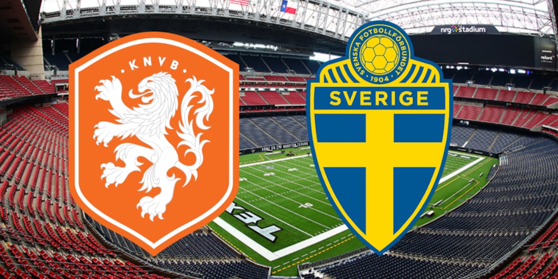 Países Bajos y Suecia se enfrentan en la cancha del Estadio Houston.