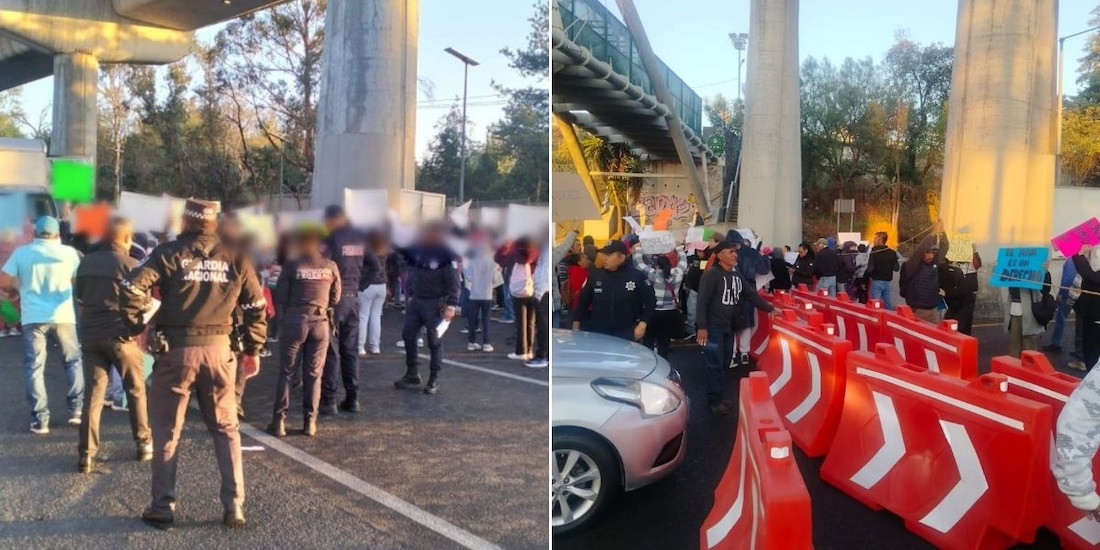 Vecinos bloquean la México - Cuernavaca para exigir agua; afecta movilidad durante inicio de vacaciones.