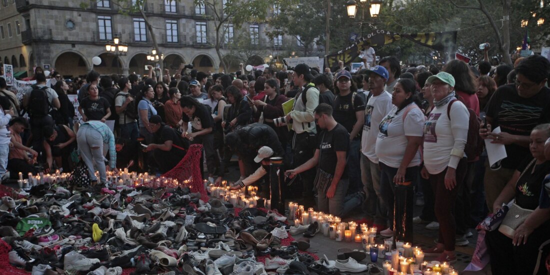 Vigilia de colectivos de búsqueda en Guadalajara, el pasado 15 de marzo.