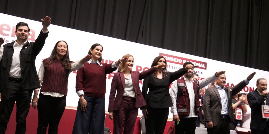 Militantes de Morena.