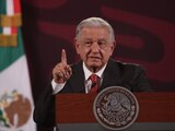 Andrés Manuel López Obrador, presidente de México, durante conferencia en Palacio Nacional.