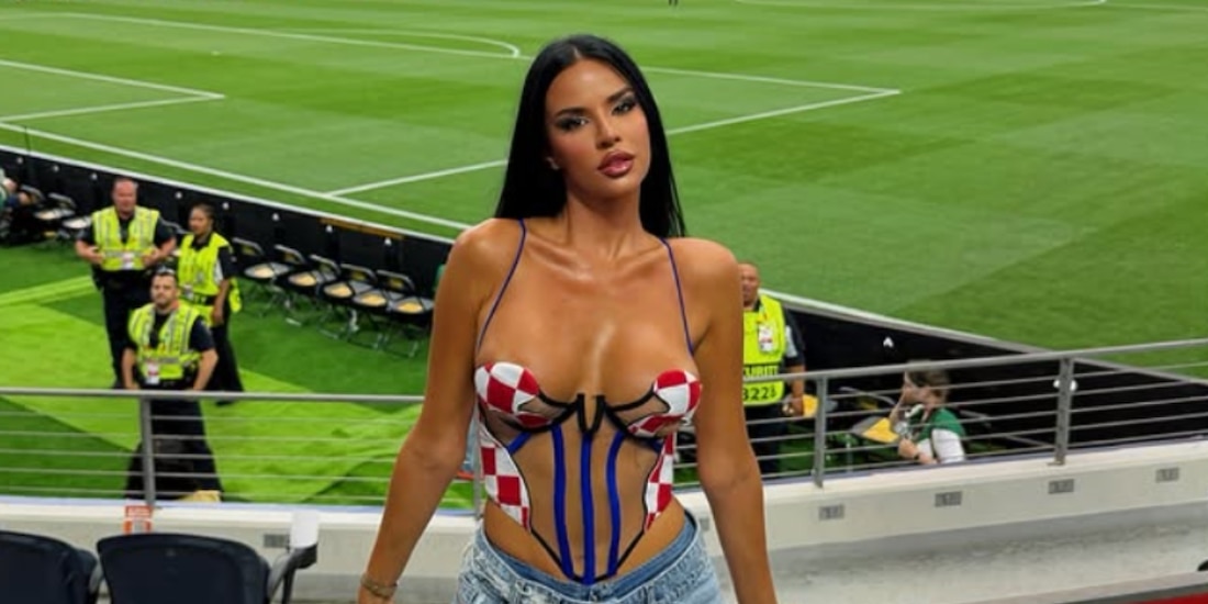 La croata Ivana Knöll estuvo presente en el partido en donde su selección perdió 4-2 ante Inglaterra.
