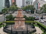 Lugar donde se pondrá la nueva escultura, en Paseo de la Reforma.