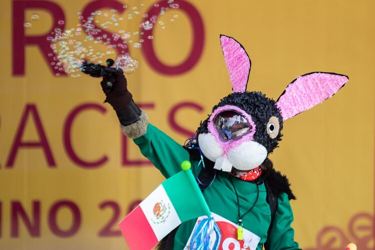 Algunos se caracterizaron de animales y seres mitológicos como dragones y conejos, debido a que este año, el calendario conmemora a este animal.