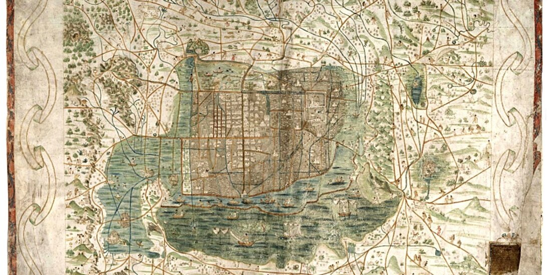 Mapa de México Tenochtitlan, Biblioteca de la Universidad de Uppsala, Suecia.