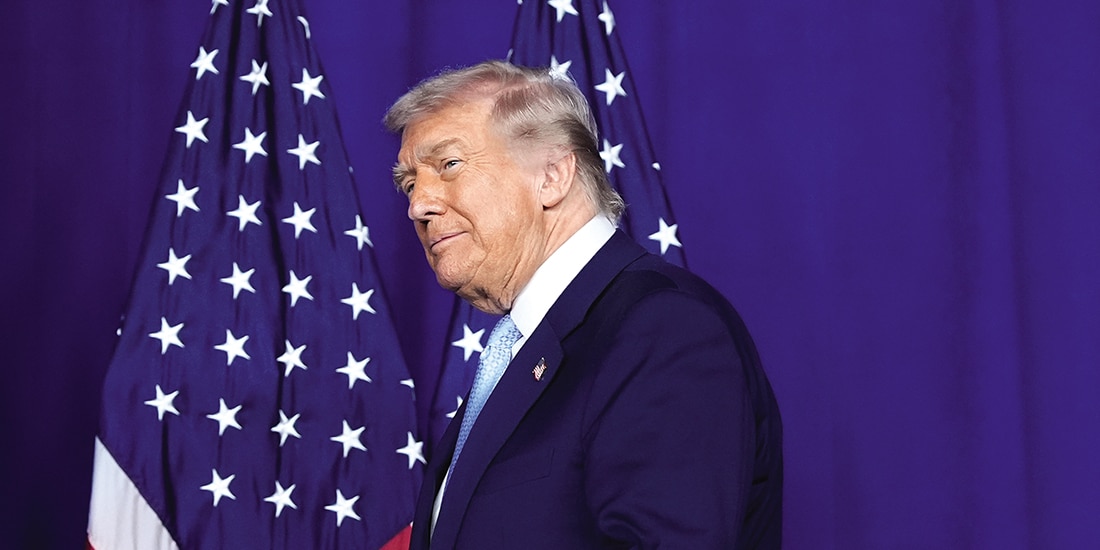 El presidente Donald Trump, ayer, en conferencia de prensa.