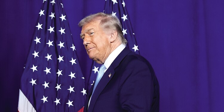 El presidente Donald Trump, en conferencia de prensa.