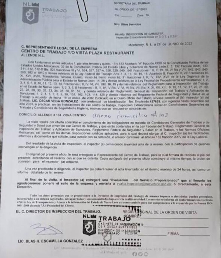 Documento oficial.