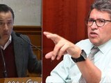 Cuitláhuac García, gobernador de Veracruz, y Ricardo Monreal, coordinador de la Juna Política del Senado.