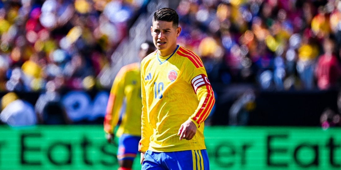 James Rodríguez en un partido de la Selección Colombiana