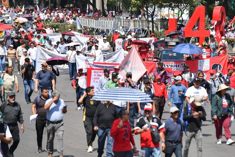 Aspecto de una marcha en CDMX.