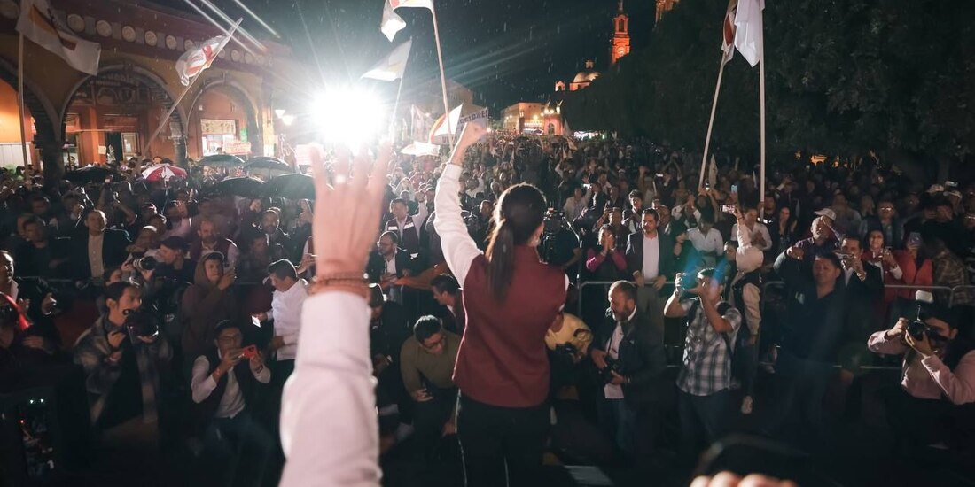 Claudia Sheinbaum lidera encuentros con 140,000 personas en Veracruz, Tabasco, Chiapas y más.