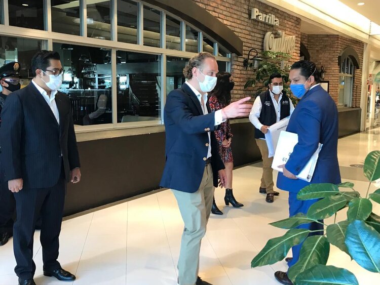 Santiago Taboada durante el recorrido.