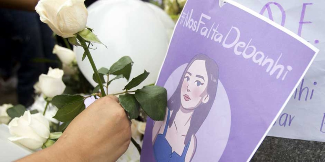 Una imagen en homenaje a Debanhi Escobar, joven encontrada sin vida en Nuevo León tras estar desaparecida.