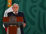 AMLO en conferencia matutina, este miércoles.