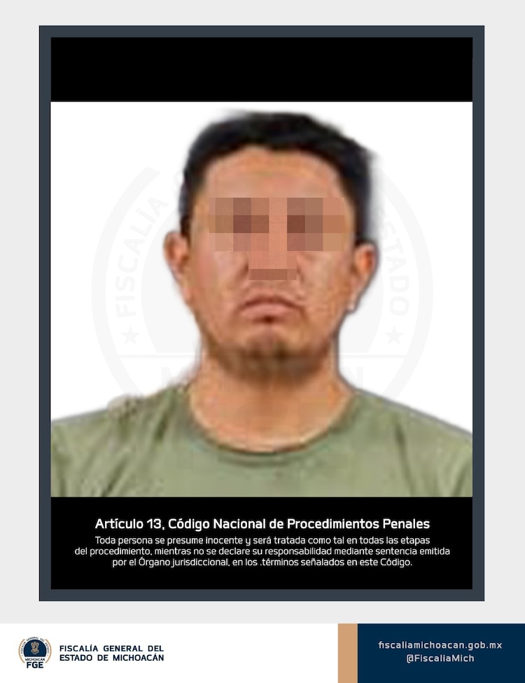 Alan Benjamín "N", detenido por presunta vinculación con homicidio de Carlos Manzo.