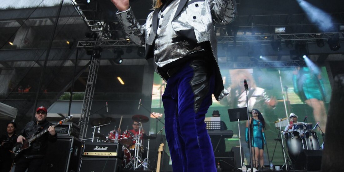 El intérprete, en el Festival Urbano Rock, en 2015, en la Arena Ciudad de México.