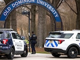 La policía en el campus de la Universidad Old Dominion