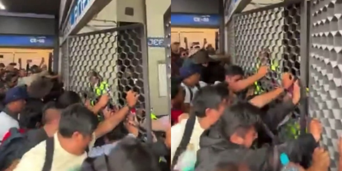 Integrantes de la CNTE dan portazo en estación General Anaya del Metro de CDMX.