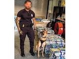 Un binomio canino del CBP decomisó 1,600 kilos de cocaína el 8 de diciembre, en Miami Beach, Florida.