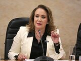 La Ministra Yasmín Esquivel Mossa en la Cámara de Diputados.