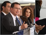 A la izquierda, el senador Ricardo Anaya, del PAN; a la derecha, el senador Manuel Añorve, del PRI.