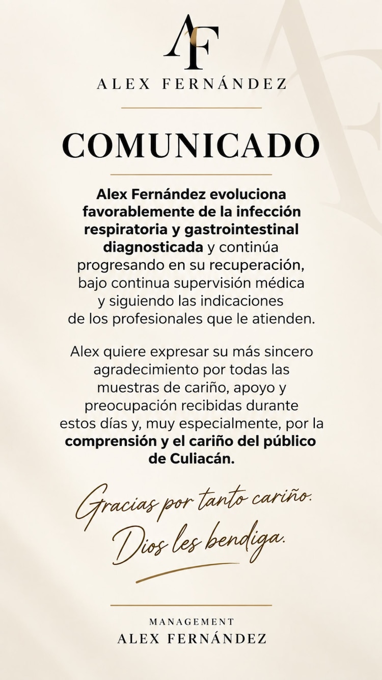 ¿Qué le pasó a Alex Fernández? Este es su estado de salud