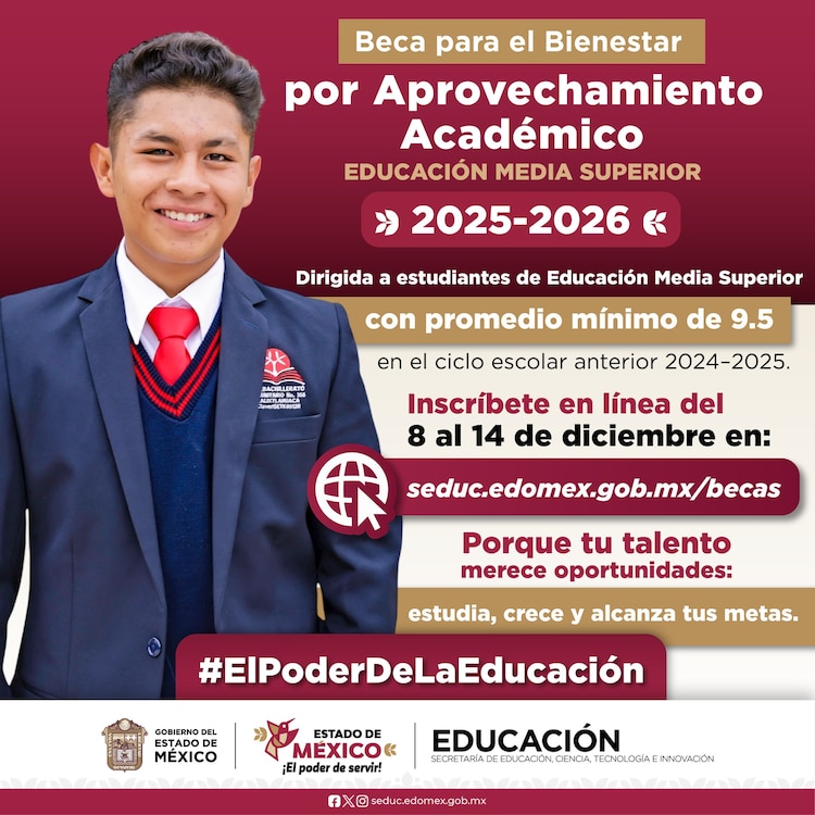 Beca por Aprovechamiento Académico EDOMEX