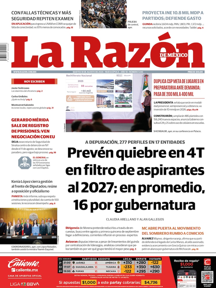 La Razón 18 Agosto 2026