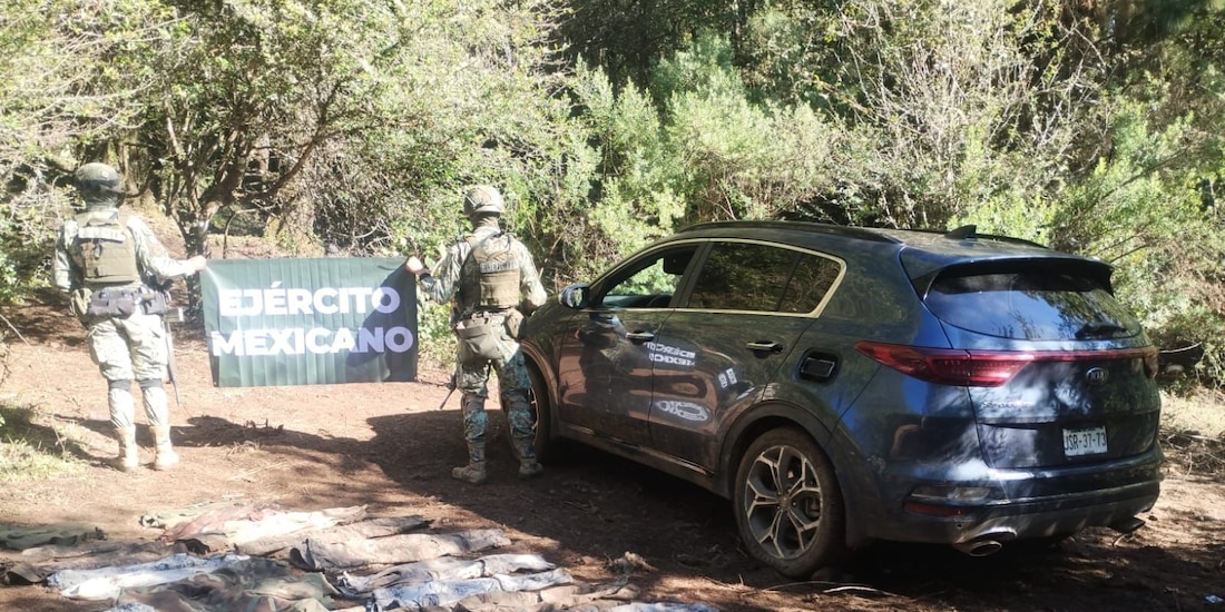 Ejército y Policía Municipal localizaron dos campamentos en el municipio de Salvador Escalante, Michoacán.