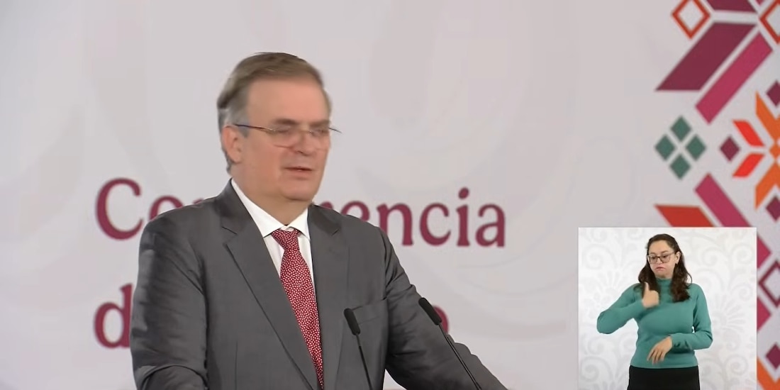 Marcelo Ebrard este jueves en Palacio Nacional.