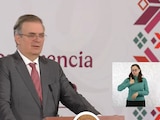 Marcelo Ebrard este jueves en Palacio Nacional.