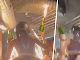 Difunden VIDEO de bengala que provocó incendio en bar 'Le Constellation' en Crans-Montana, Suiza.