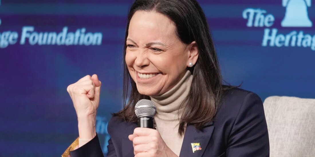 La líder opositora venezolana, María Corina Machado, el 16 de enero.