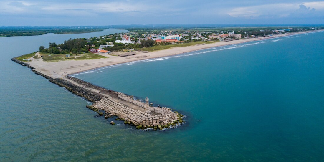 Vista aérea de la Playa de Tecolutla.