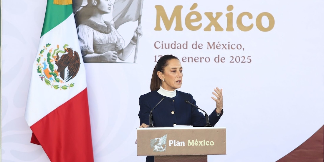 Claudia Sheinbaum, Presidenta de México, presenta el Plan México.