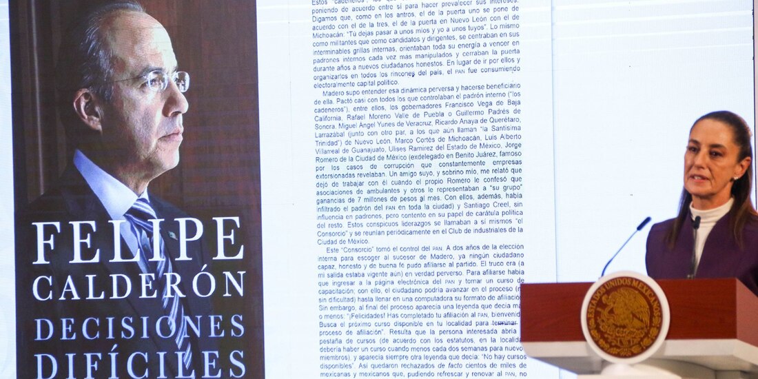 La Presidenta Claudia Sheinbaum en conferencia de prensa.