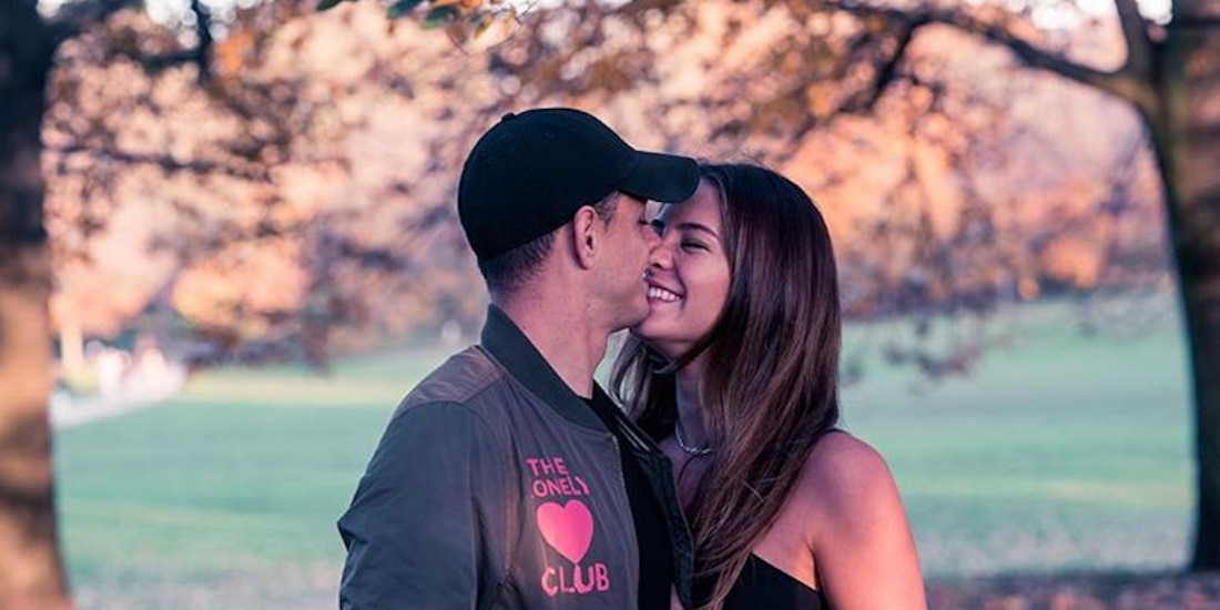 "Chicharito" y Sarah Kohan, durante su relación.