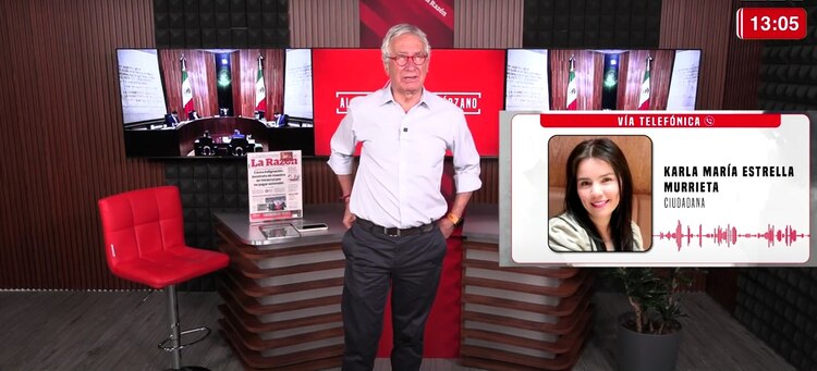 Entrevista con Karla Estrella sobre Dato Protegido en Al mediodía con Solórzano de La Razón de México..